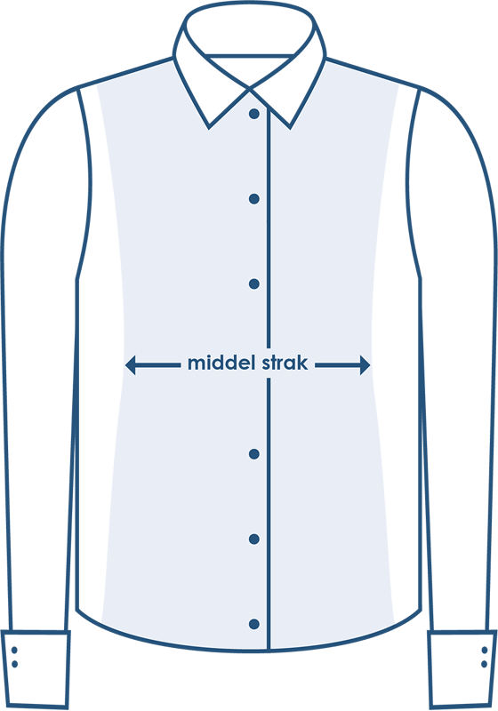 Pasvorm overhemd lange mouw middel strak HemdVoorHem Pasvorm overhemd lange mouw middel strak HemdVoorHem